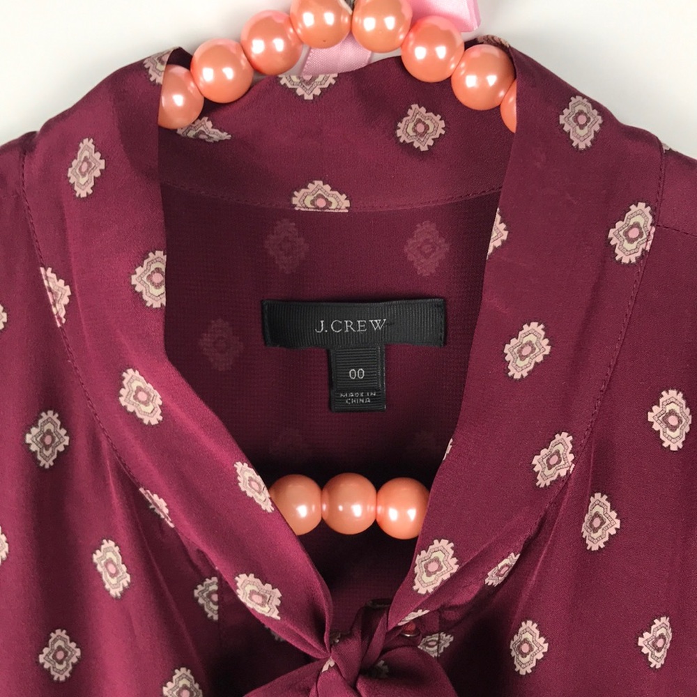 J. Crew Mini Medallion Tie-Neck Dress. - Picture 5 of 7